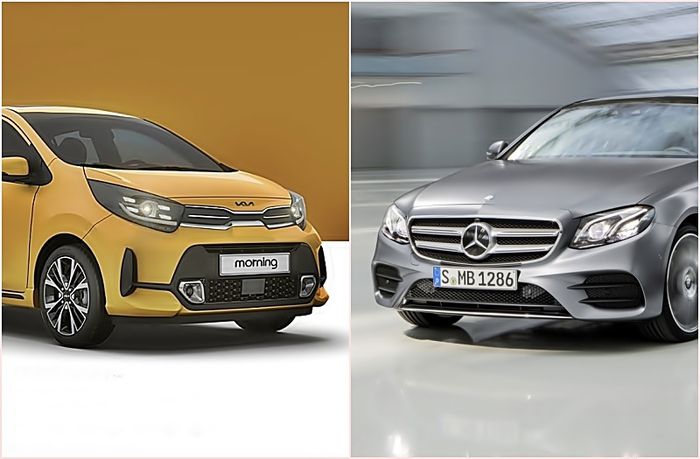 중고차 시장에서 각각 국산차와 수입차 판매 1위를 기록한 기아 모닝(왼쪽)과 벤츠 E클래스 [사진출처=기아, 벤츠]