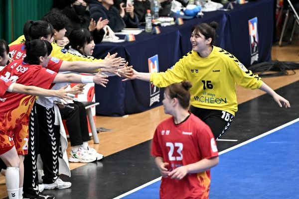 사진 인천광역시청 선수들, 사진 제공=한국핸드볼연맹