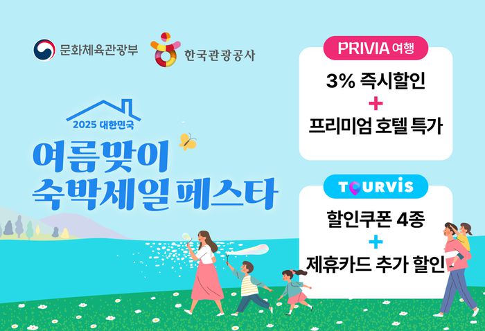 프리비아 여행 & 투어비스, 2025 여름맞이 숙박세일 페스타 참여 / 사진=프리비아 여행
