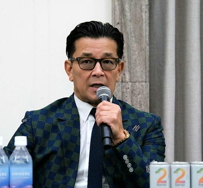 사카키바라 노부유키 대표가 2025년 5월 인천광역시 파라다이스시티 라이진 월드시리즈 기자회견 질문에 대답하고 있다. 사진=RIZIN FF