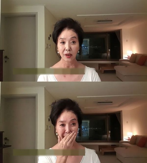 배우 김부선이 이재명 대통령 당선에 대한 복잡한 속내를 드러내다가, 결국 눈물을 보였다.  / 사진 = 유튜브