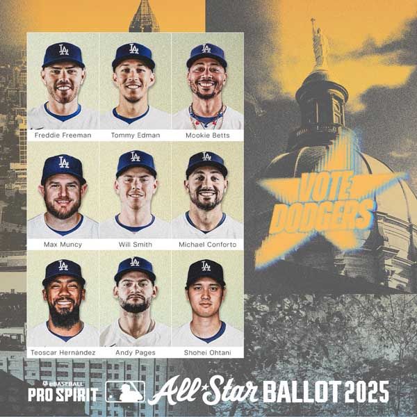 다저스 구단이 공식 소셜미디어에 올린 올스타 홍보 포스터. 사진= 다저스 공식 X