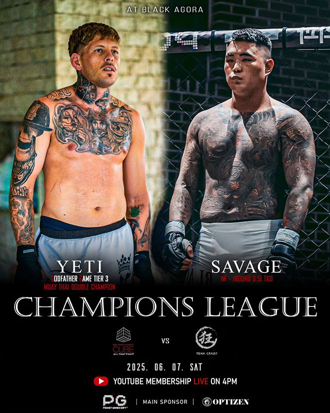 왼쪽부터 나상 사이보그 파이트 및 WGP 킥복싱 챔피언결정전 출신 ‘예티’ 루카스 클라이르 파레지스 다시우바, 제49회 대한복싱협회 전국복싱우승권대회 남자고등부 은메달리스트 ‘세비지’ 홍희원. 둘은 2024-25 블랙컴뱃 챔피언스리그 #12에서 대결한다. 사진=이데아 파라곤