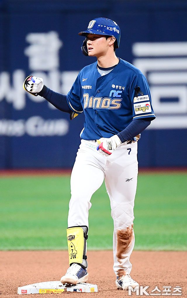 7일 대구 삼성전에서 쾌조의 타격감을 과시한 NC 김주원. 사진=김영구 기자