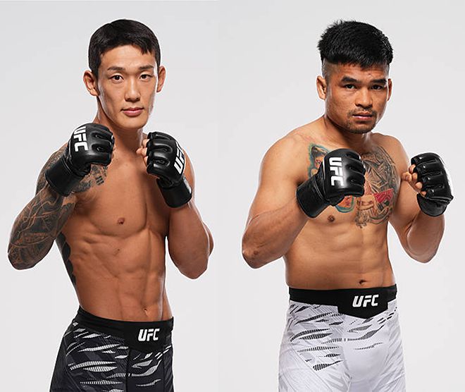 왼쪽부터 유주상과 제카 사라기의 UFC 316 프로필. 유주상은 대한민국 UFC 23호 파이터가 된다. 제카 사라기는 인도네시아 UFC 1호다. 사진=TKO
