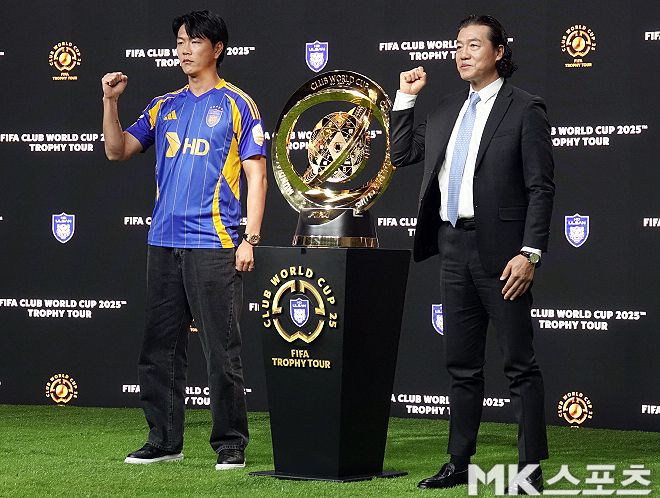 김영권(사진 왼쪽), 김판곤 감독. 사진=이근승 기자