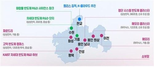 반도체 메가 클러스터 신규 투자 계획도. [사진 출처 = 산업통상자원부]