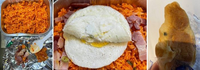 부실 및 위생 관리에 문제가 있다고 지적 받은 기내식 / 사진 = 커뮤니티