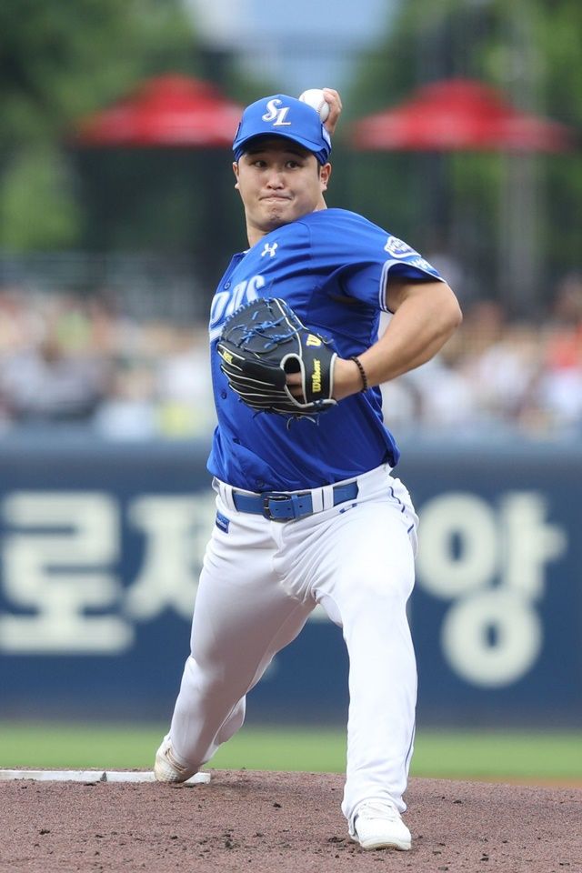 최원태는 10일 광주 KIA전에서 쾌투했다. 사진=삼성 제공