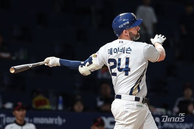 데이비슨은 13일 창원 KIA전에서 적시타를 쳤다. 사진=NC 제공