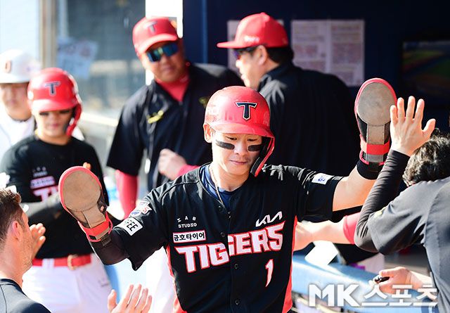 KIA 박찬호는 13일 창원 NC전에서 홈런포를 가동했다. 사진=김영구 기자