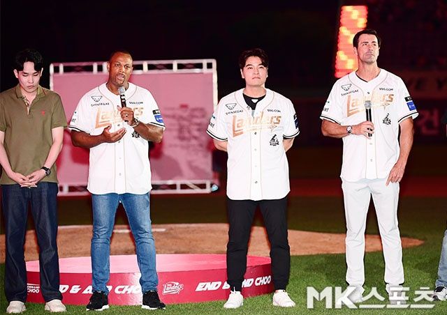 추신수의 은퇴식을 찾은 벨트레와 해멀스. 사진(인천)=김영구 기자