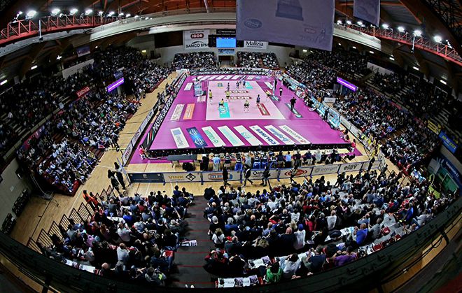 팔라이고르 고르곤촐라는 이탈리아 여자프로배구 1부리그 AGIL Volley 홈구장이다. AGIL Volley는 2023-24시즌 챌린지컵, 2024-25시즌 CEV컵 등 최근 2년 연속 유럽클럽대항전을 우승했다. 사진=Lega Volley Femminile