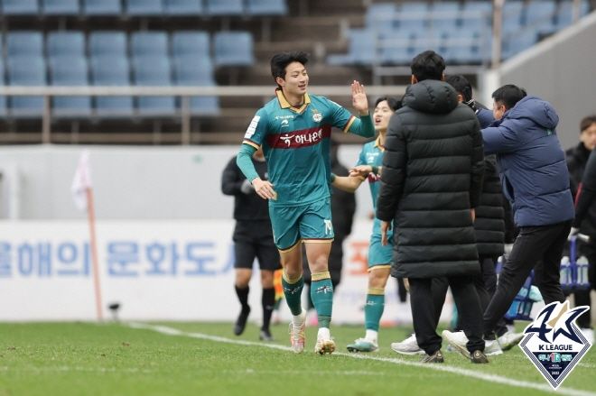 제주 SK 측면 공격을 책임질 신상은. 사진=한국프로축구연맹