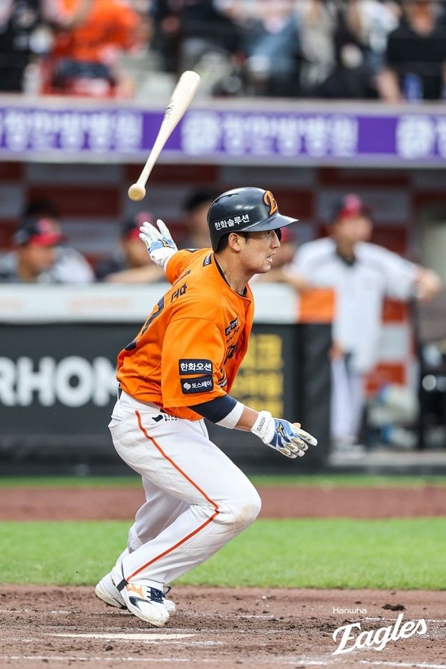 최재훈은 15일 대전 LG전에서 적시타를 쳤다. 사진=한화 제공