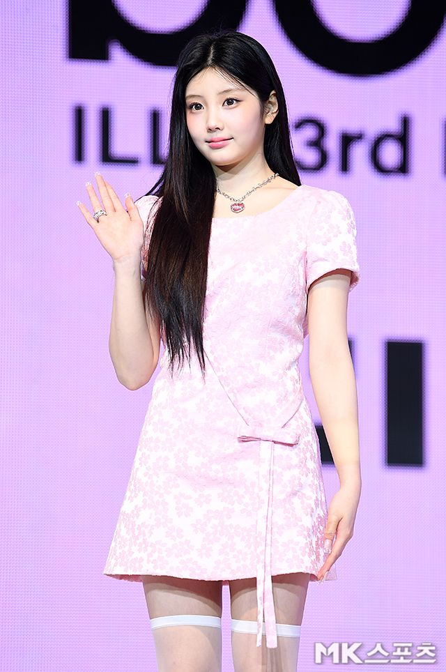16일 오후 서울 광진구 예스24 라이브홀에서 아일릿(윤아, 민주, 모카, 원희, 이로하)의 미니 3집 ‘bomb’ 미디어 쇼케이스가 진행됐다. / 사진 = 천정환 기자