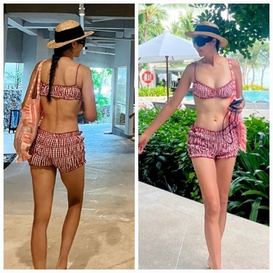 전 테니스 선수이자 세 아이의 엄마인 전미라가, 딸이 찍어준 인생샷을 공개했다.사진=전미라 SNS