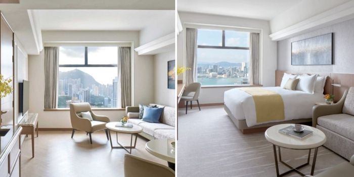 호프웰 호텔 프리미엄 파노라믹 스위트(왼쪽)와  프리미엄 하버뷰 킹룸(오른쪽) / 사진=호프웰 호텔 홈페이지