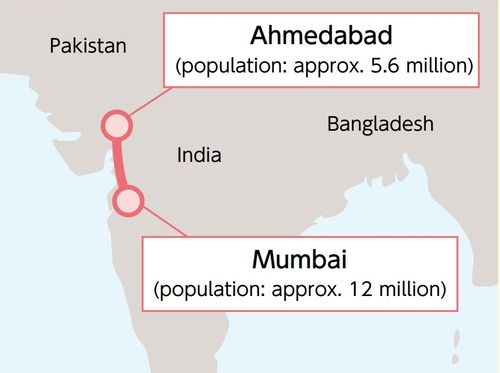 인도 뭄바이- 아마다바드 신칸센 구축 계획