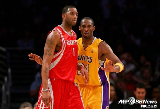 한때 코비 브라이언트의 라이벌이었던 남자, 트레이시 맥그레이디. 그는 자신이 왜 우승하지 못했는지에 대해 환경과 기회를 탓했다. 사진=AFPBBNews=News1