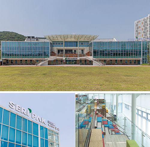 (시계방향)  용인종합운동장 관중석을 리모델링해 조성한 세리박위드용인.  스포츠 선수의 이름을 내건 국내 최초의 복합문화스포츠센터. 북카페에서는 어린이 대상의 창의 교육 프로그램이 운영된다.