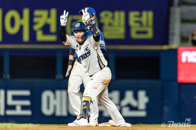 27일 창원 두산전에서 결승타를 친 안중열. 사진=NC 제공