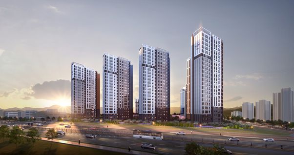 ‘고덕 자연앤 하우스디(자연& hausD)’ 투시도. [사진 출처 = 대보건설]