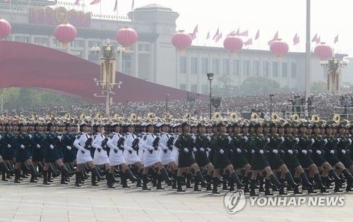 중국에서 지난 2019년에 열린 건국 70주년 열병식. [사진 출처  = 연합뉴스]