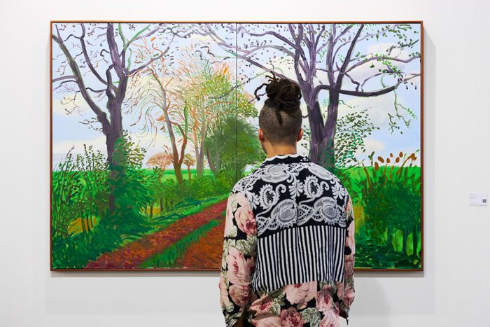 올해 최고가로 거래된 데이비드 호크니의 <11월 중순 터널>(2006)  ©Art Basel