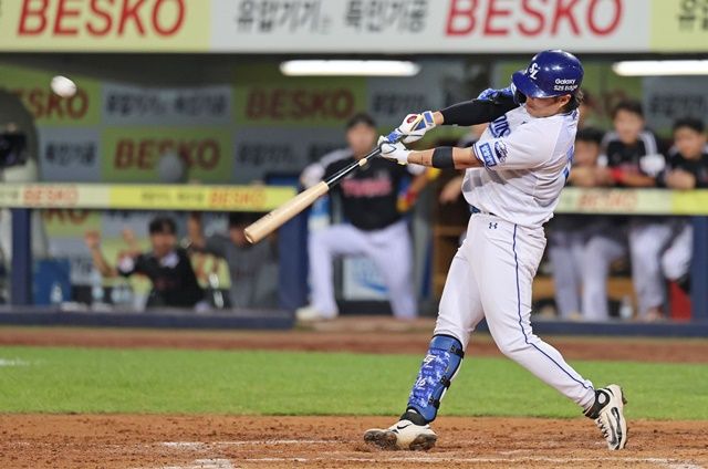 류지혁은 5일 대구 LG전에서 맹타를 휘둘렀다. 사진=삼성 제공