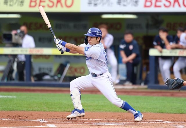 5일 대구 LG전에서 결승타를 친 김지찬. 사진=삼성 제공