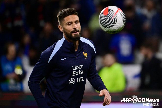 올리비에 지루. 지루는 프랑스 축구 대표팀 유니폼을 입고 A매치 137경기에서 57골을 터뜨렸다. 지루는 프랑스 국가대표팀 역대 최다 득점자다. LA FC는 지루의 이적 공백을 손흥민으로 메우고자 한다. 사진=AFPBBNews=News1