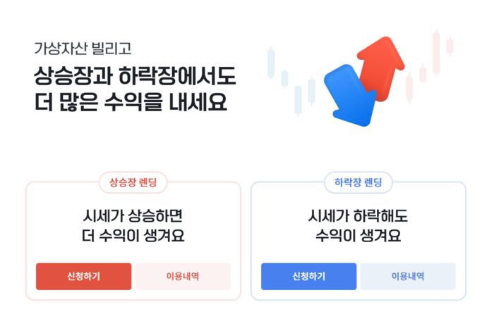 빗썸 홈페이지에 렌딩서비스 관련 신청 접수가 게재돼 있다. [사진 = 빗썸]