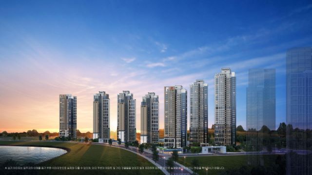< ‘힐스테이트 레이크 송도 4차’ 투시도 >
