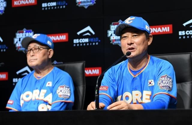 한일 드림 플레이어즈 게임 2024에 출전한 이종범이 소감을 밝히고 있다. 사진=대회 사진공동취재단