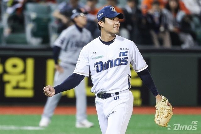 류진욱은 10일 창원 삼성전에서 승리를 챙겼다. 사진=NC 제공