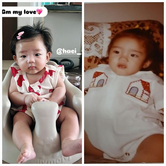 손담비가 딸 해이와의 붕어빵 유전자를 인증했다.사진=손담비 sns