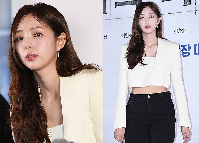 채수빈이 미니멀 무드로 언론시사회를 환하게 물들였다. 사진=천정환 기자
