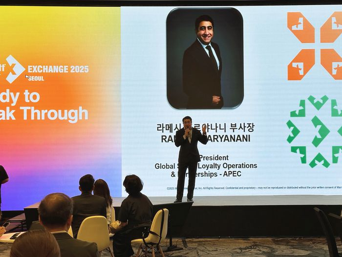 행사에 참석한 라메시 다르야나니(Ramesh Daryanani) 메리어트 아태지역 글로벌 세일즈, 로열티 및 파트너십 부문 부사장 / 사진=권효정 여행+ 기자