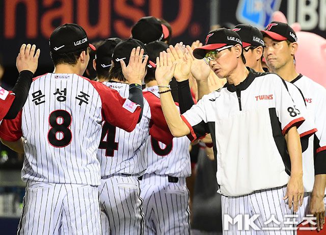 문성주와 염경엽 감독. 사진(잠실 서울)=김영구 기자