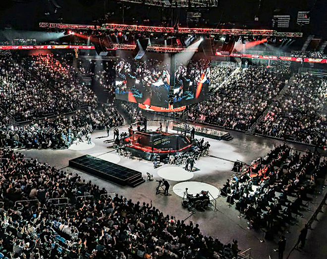 인천광역시 영종국제도시 인스파이어 아레나에서는 2025년 5월 8000여 관중이 입장한 가운데 종합격투기대회 블랙컴뱃 14가 열렸다. 사진=이데아 파라곤