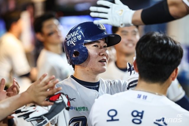 주장으로서 NC 선수들을 이끌고 있는 박민우. 사진=NC 제공