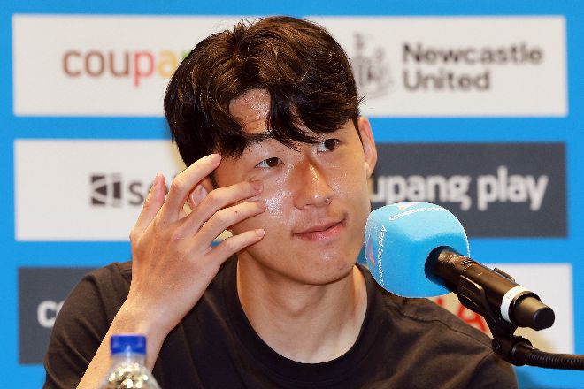 잉글랜드 프로축구 토트넘 손흥민이 2일 서울 영등포구 IFC 더포럼에서 열린 2025 쿠팡플레이 시리즈 기자회견에 참석해 있다. 이날 손흥민은 기자회견에 앞서 별도의 발언을 통해 “올여름 팀을 떠나기로 결정했다”고 발표했다. 사진=연합뉴스 제공