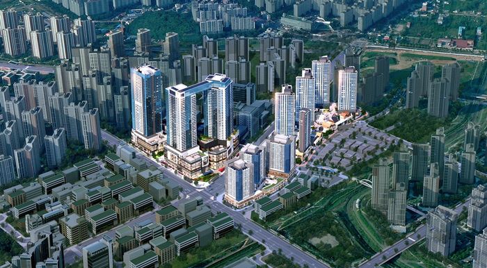 검단신도시 넥스티엘 복합문화상업시설 광역조감도 [사진 = 롯데건설]