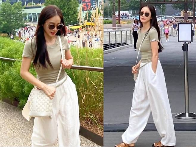 김태희가 뉴욕에서 힙한 여름 패션을 뽐냈다.사진=김태희 SNS