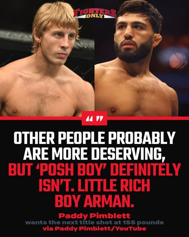 핌블렛은 “‘포시 보이(부자 애송이)’는 절대 아니다. 사루키안이 얼마나 간절한지 잘 알고 있다. 그는 내게 싸움을 제안하면서 100만 파운드를 내놓았다. 일이 꼬이자 도망간 버릇없는 애 같은 놈이다. 체중 조절 중 욕조에 들어가서 포기한 것을 봐. 사루키안은 무의미하다. 아무도 그를 신경 쓰지 않는다”고 말했다. 사진=파이터스 온리 SNS