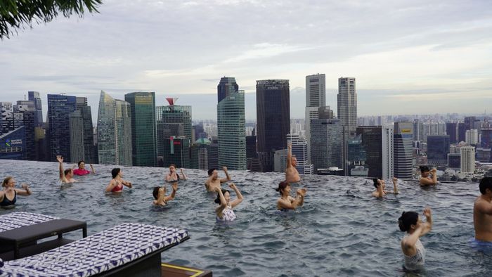 웰니스 프로그램 중 하나인 아쿠아 핏/사진=김지은 여행+ 기자