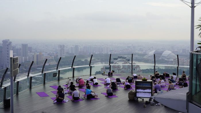 웰니스 프로그램 중 하나인 비냐사 요가/사진=김지은 여행+ 기자