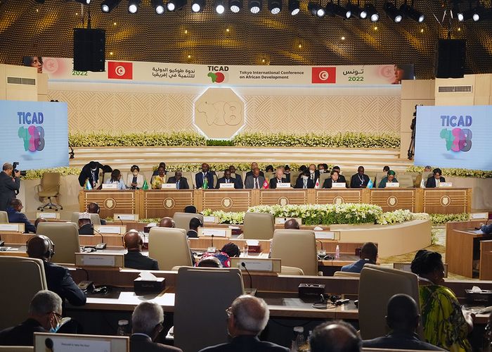 2022년 튀니지에서 열린 제8회 아프리카개발회의 총회 모습 [내각부]