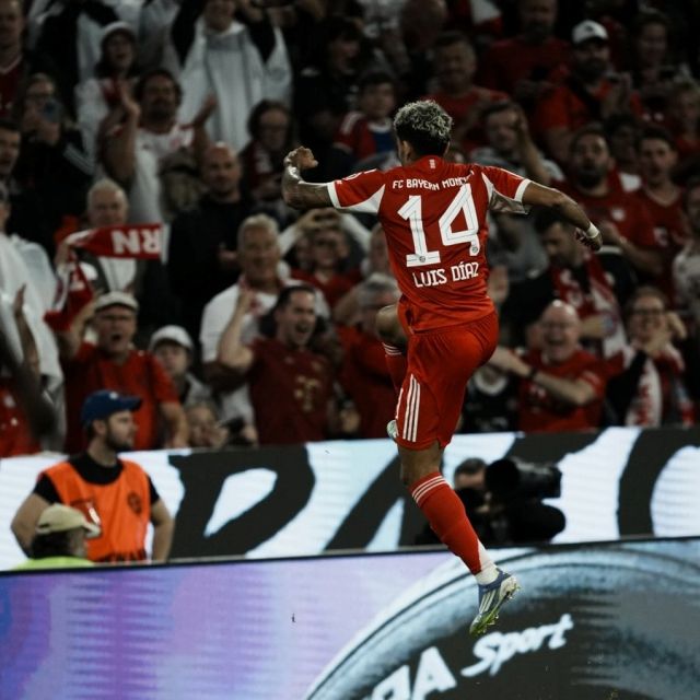 ‘이적생’ 디아스는 뮌헨 데뷔 전에서 1골 2도움으로 활약했다. 사진=바이에른 뮌헨 SNS